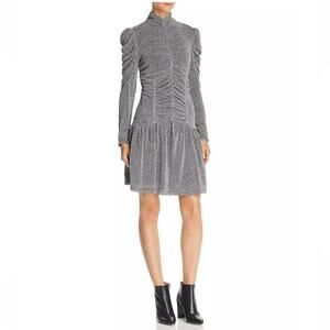 NWT REBECCA TAYLOR Lurex Glitter Jersey Knit Dress